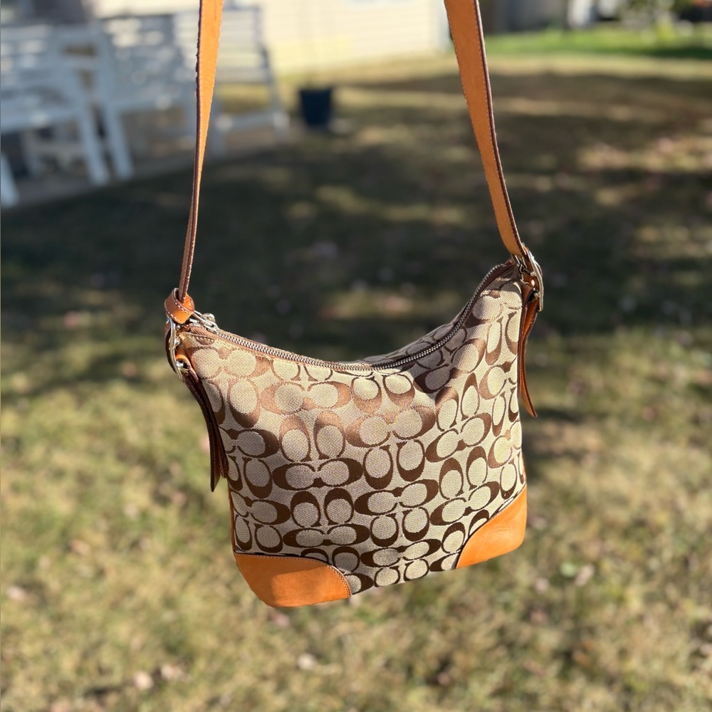 Vintage Coach Shoulder or Crossbody Signature Shoulder Bag w/ COA #6347